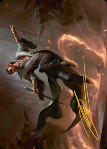 Fleetfoot Dancer Art Card (Gold-Stamped Signature) [Streets of New Capenna Art Series] - The Mythic Store | 24h Order Processing