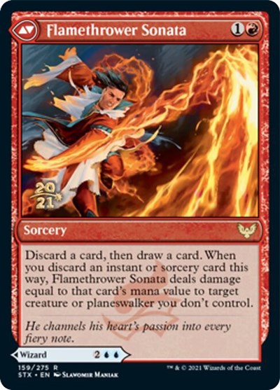 Torrent Sculptor // Flamethrower Sonata [Strixhaven: School of Mages Prerelease Promos] - The Mythic Store | 24h Order Processing