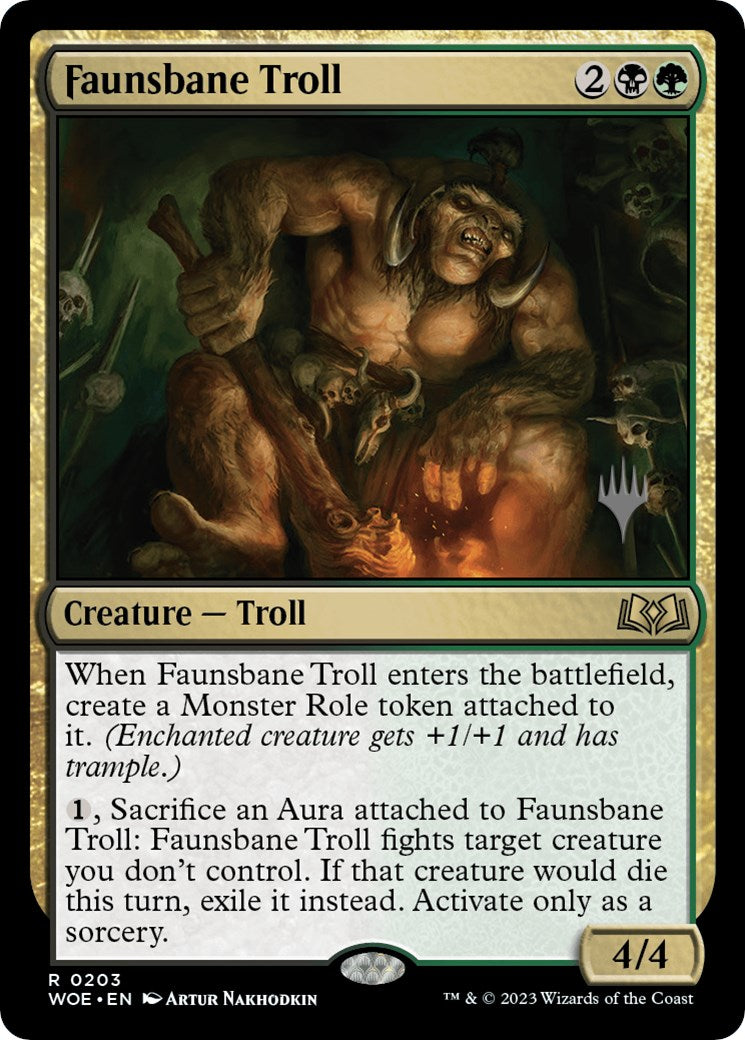 Faunsbane Troll (Promo Pack) [Wilds of Eldraine Promos] - The Mythic Store | 24h Order Processing