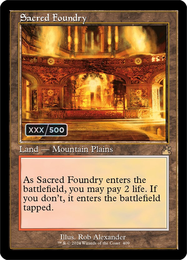 Sacred Foundry (Retro) (Serialized) [Ravnica Remastered] - The Mythic Store | 24h Order Processing