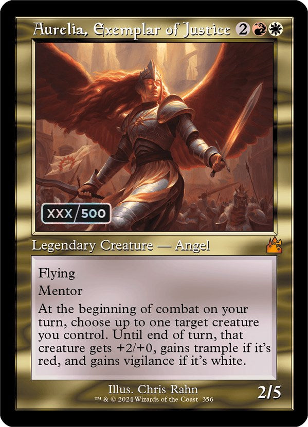 Aurelia, Exemplar of Justice (Retro) (Serialized) [Ravnica Remastered] - The Mythic Store | 24h Order Processing