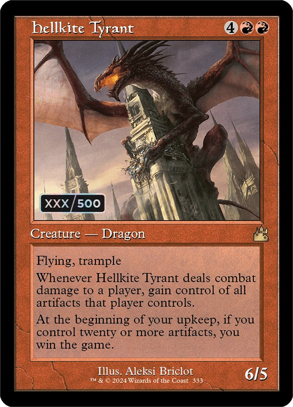 Hellkite Tyrant (Retro) (Serialized) [Ravnica Remastered] - The Mythic Store | 24h Order Processing