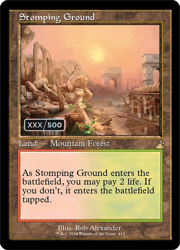 Stomping Ground (Retro) (Serialized) [Ravnica Remastered] - The Mythic Store | 24h Order Processing