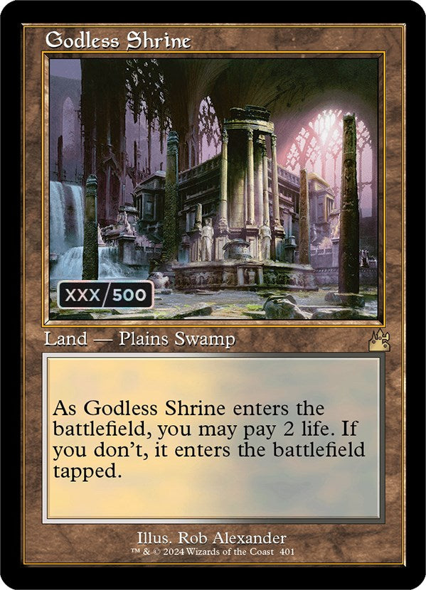 Godless Shrine (Retro) (Serialized) [Ravnica Remastered] - The Mythic Store | 24h Order Processing