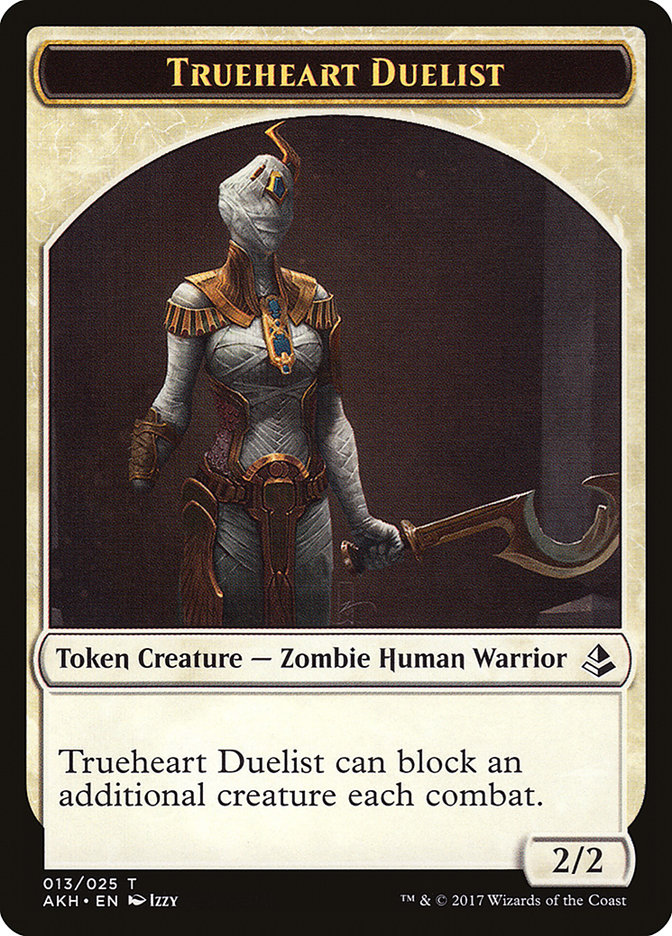 Zombie // Trueheart Duelist Double-Sided Token [Amonkhet Tokens] - The Mythic Store | 24h Order Processing