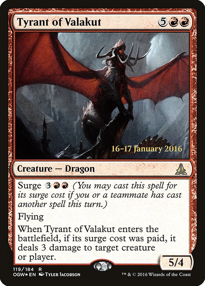 Tyrant of Valakut [Oath of the Gatewatch Prerelease Promos] - The Mythic Store | 24h Order Processing