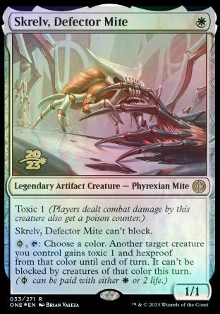 Skrelv, Defector Mite [Phyrexia: All Will Be One Prerelease Promos] - The Mythic Store | 24h Order Processing