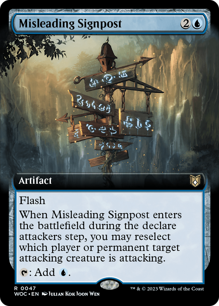 Misleading Signpost (Extended Art) [Wilds of Eldraine Commander] - The Mythic Store | 24h Order Processing