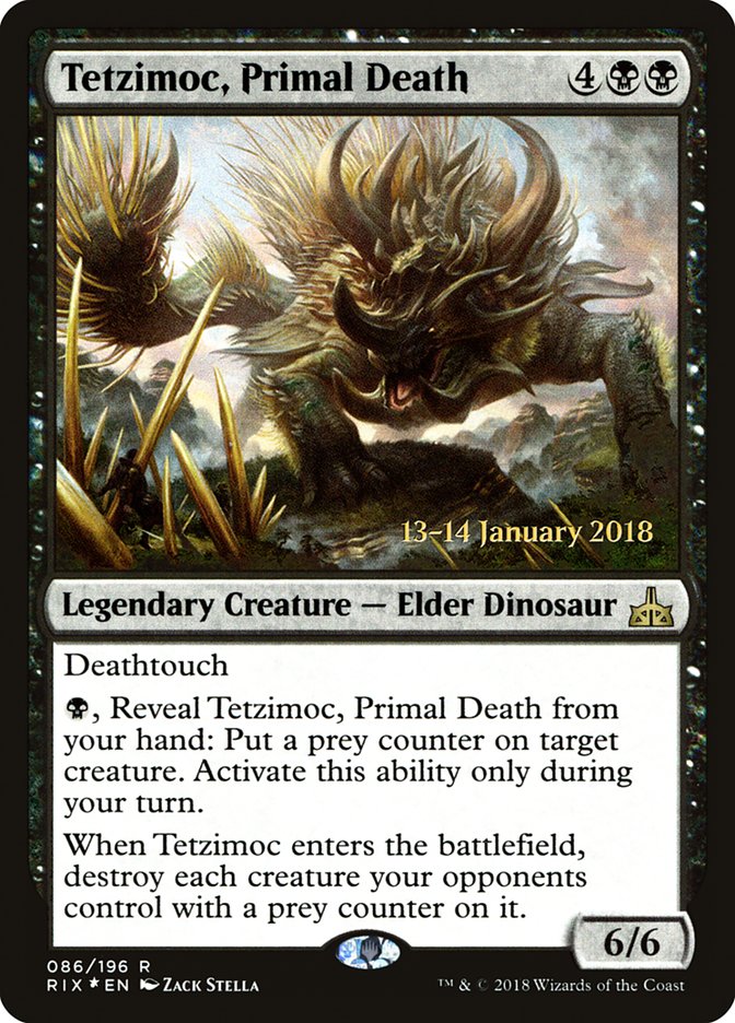 Tetzimoc, Primal Death [Rivals of Ixalan Prerelease Promos] - The Mythic Store | 24h Order Processing