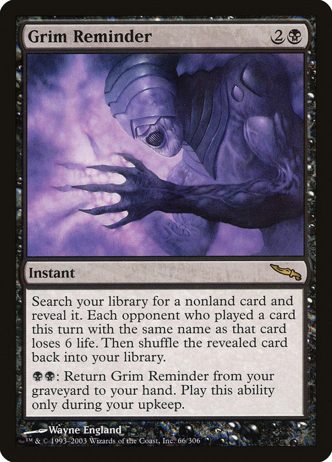 Grim Reminder [Mirrodin] - The Mythic Store | 24h Order Processing