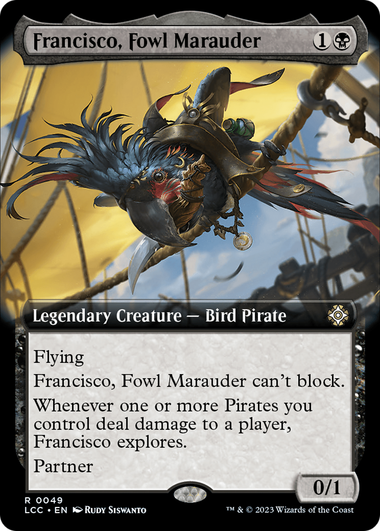 Francisco, Fowl Marauder (Extended Art) [The Lost Caverns of Ixalan Commander] - The Mythic Store | 24h Order Processing