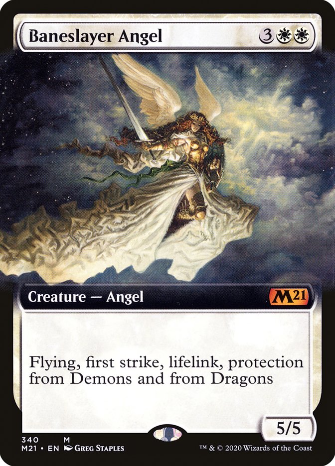 Baneslayer Angel (Extended Art) [Core Set 2021] - The Mythic Store | 24h Order Processing