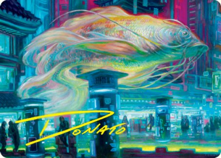 Skyswimmer Koi Art Card (Gold-Stamped Signature) [Kamigawa: Neon Dynasty Art Series] - The Mythic Store | 24h Order Processing