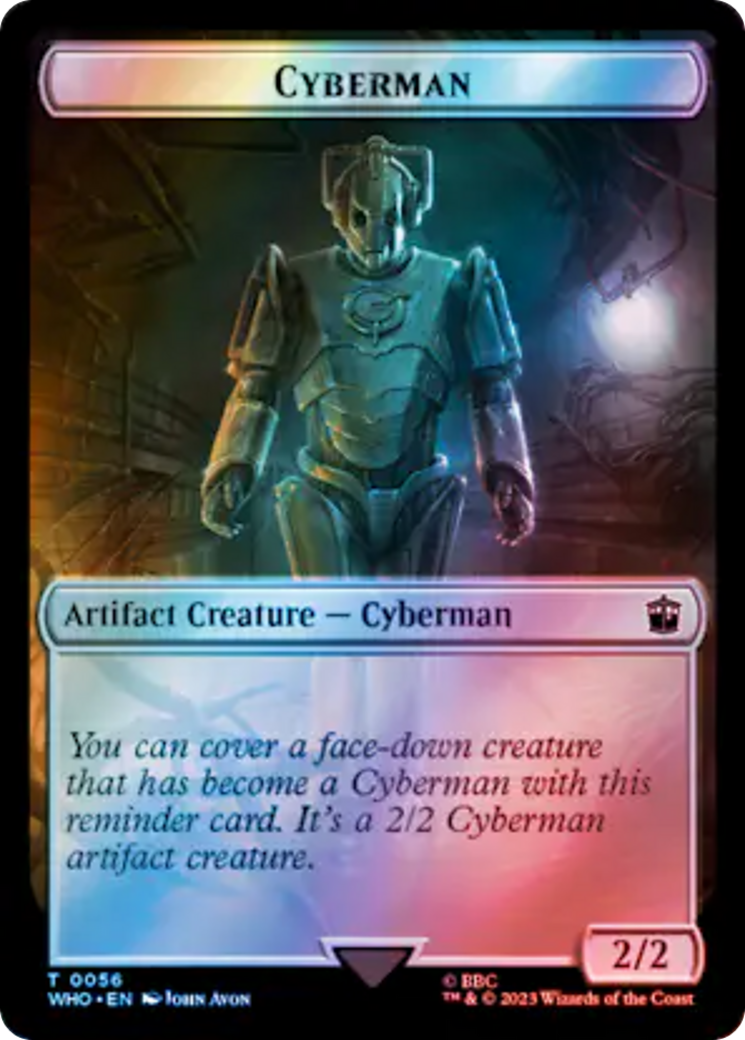 Alien Rhino // Cyberman Double-Sided Token (Surge Foil) [Doctor Who Tokens] - The Mythic Store | 24h Order Processing