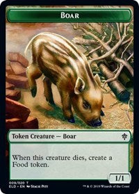 Boar // Food (16) Double-Sided Token [Throne of Eldraine Tokens] - The Mythic Store | 24h Order Processing