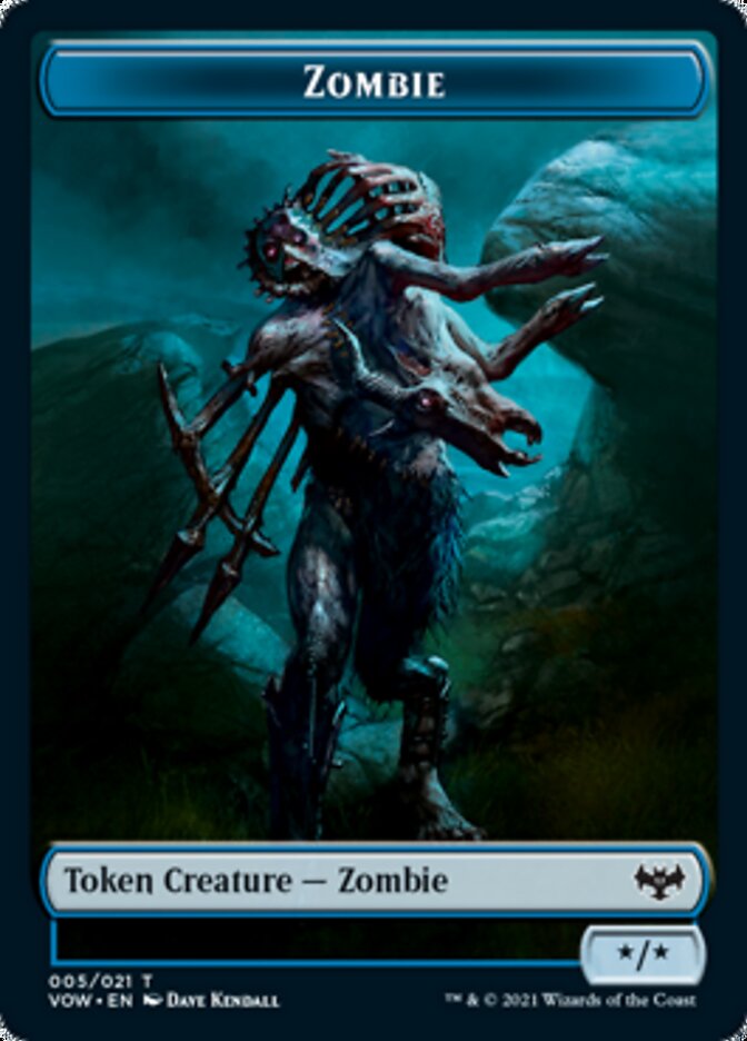 Zombie (008) // Zombie (005) Double-Sided Token [Innistrad: Crimson Vow Tokens] - The Mythic Store | 24h Order Processing