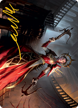Bloodthirsty Adversary Art Card (Gold-Stamped Signature) [Innistrad: Midnight Hunt Art Series] - The Mythic Store | 24h Order Processing