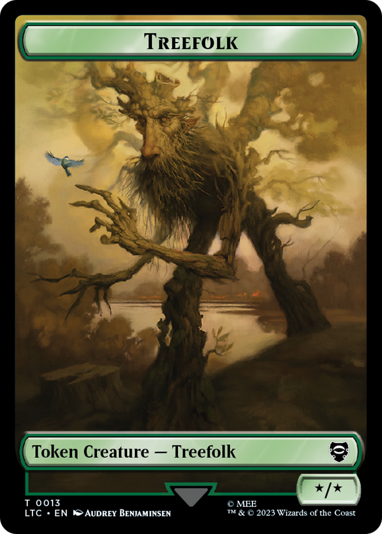 Beast // Treefolk Double Sided Token [The Lord of the Rings: Tales of Middle-Earth Commander Tokens] - The Mythic Store | 24h Order Processing