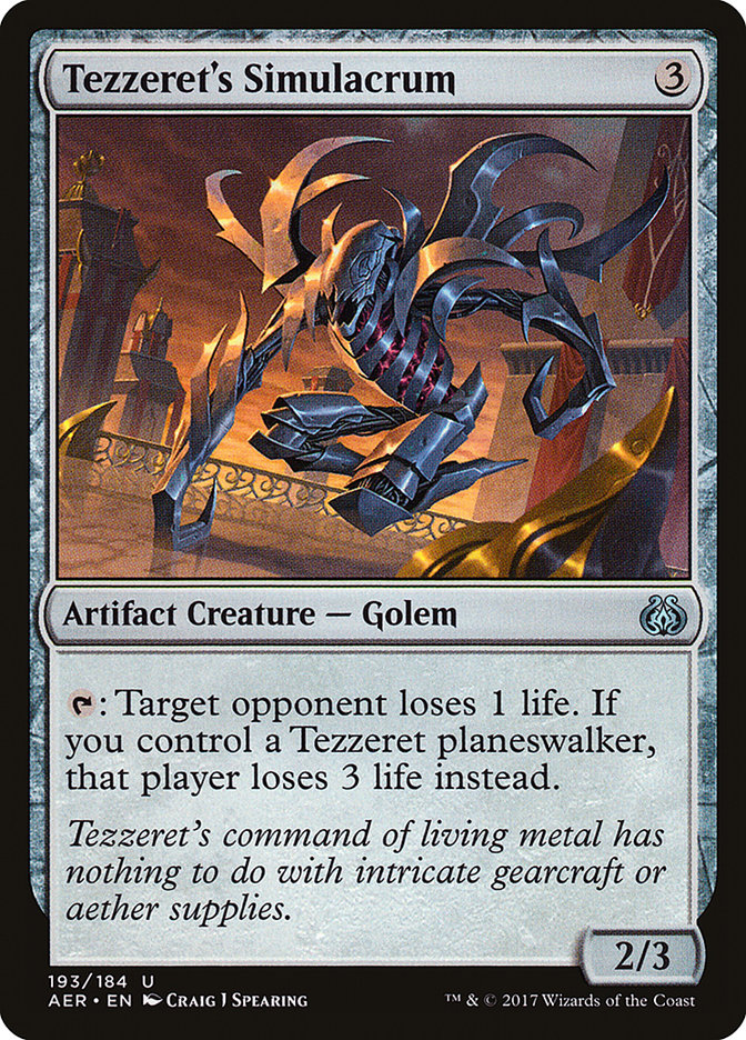 Tezzeret's Simulacrum [Aether Revolt] - The Mythic Store | 24h Order Processing