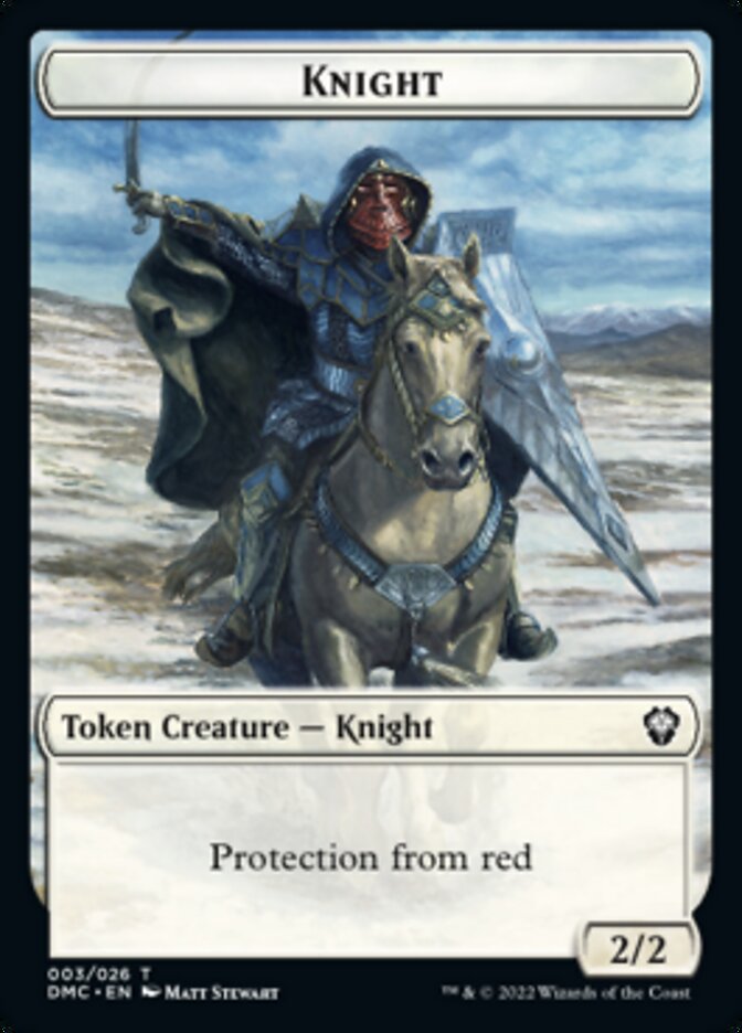 Zombie Knight // Knight Double-Sided Token [Dominaria United Commander Tokens] - The Mythic Store | 24h Order Processing