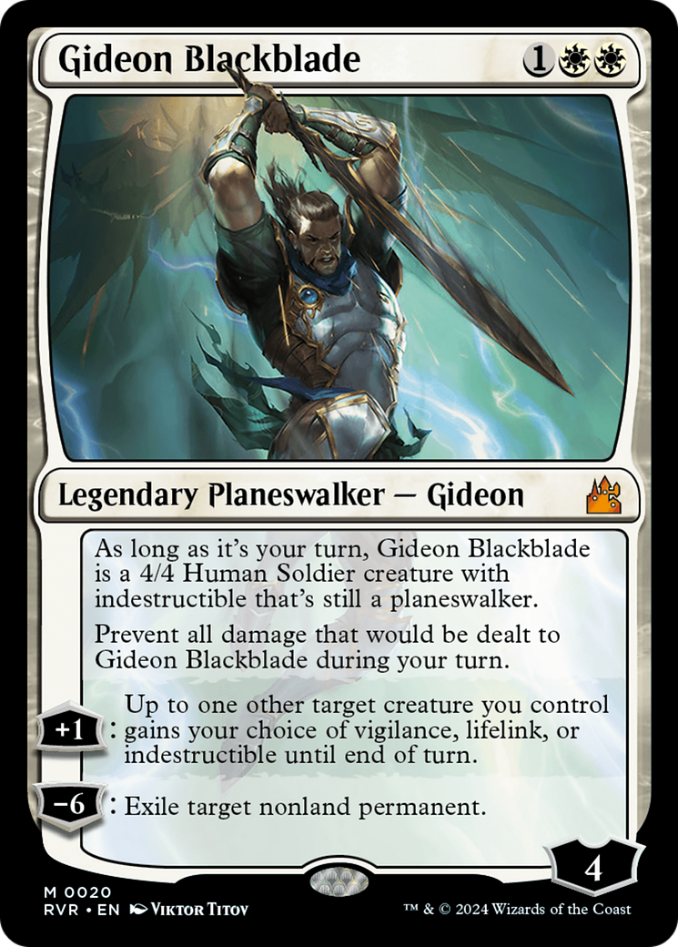 Gideon Blackblade [Ravnica Remastered] - The Mythic Store | 24h Order Processing