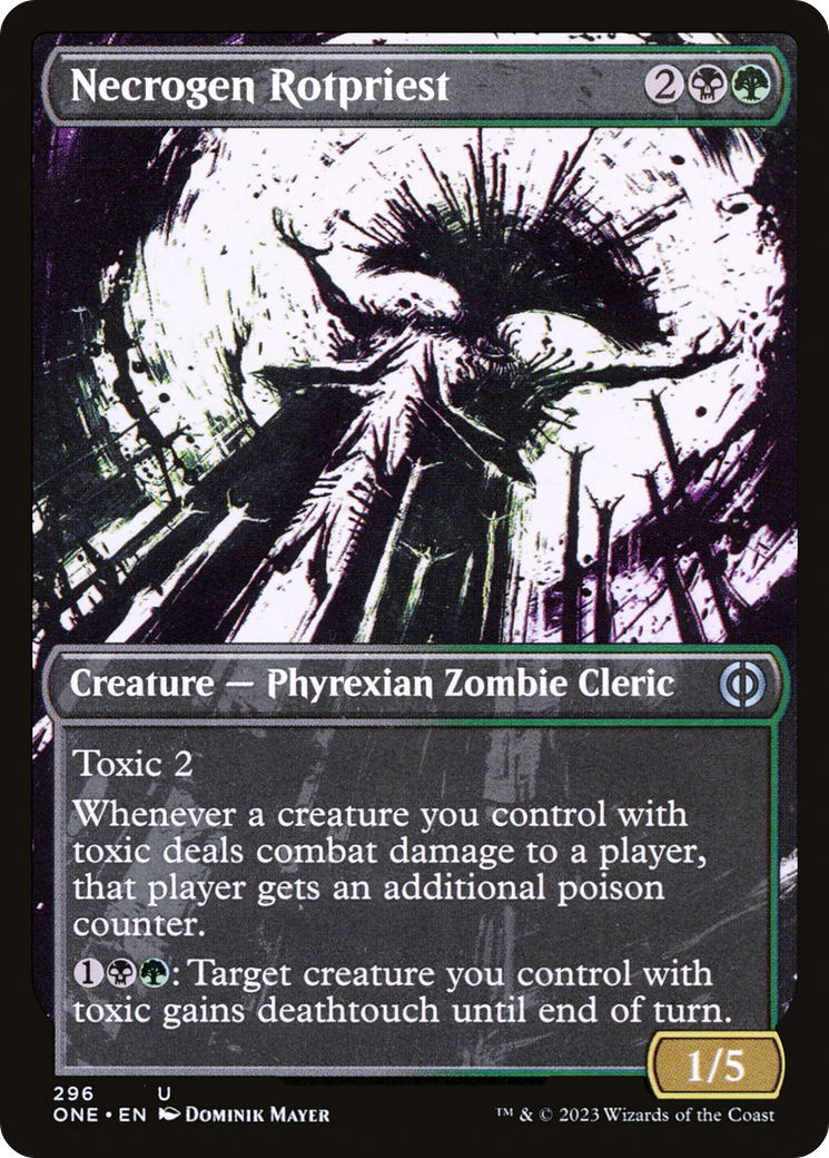 Necrogen Rotpriest (Borderless Ichor) [Phyrexia: All Will Be One] - The Mythic Store | 24h Order Processing