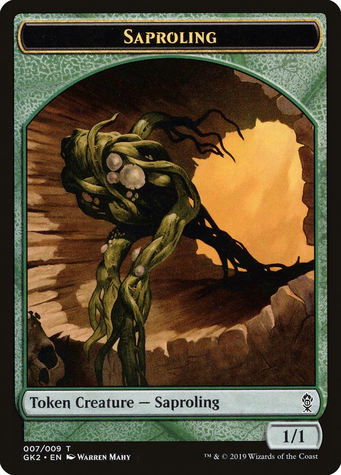 Saproling // Wurm Double-Sided Token [Ravnica Allegiance Guild Kit Tokens] - The Mythic Store | 24h Order Processing