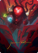 Omnath, Locus of All Art Card (62) (Gold-Stamped Signature) [March of the Machine Art Series] - The Mythic Store | 24h Order Processing