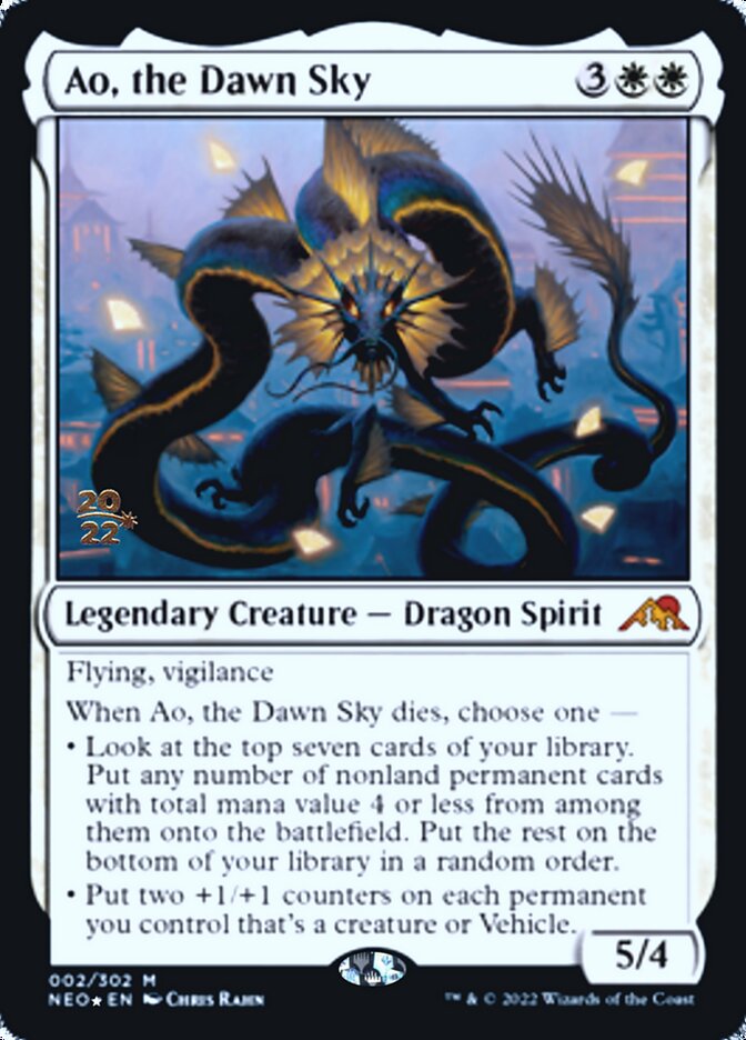 Ao, the Dawn Sky [Kamigawa: Neon Dynasty Prerelease Promos] - The Mythic Store | 24h Order Processing