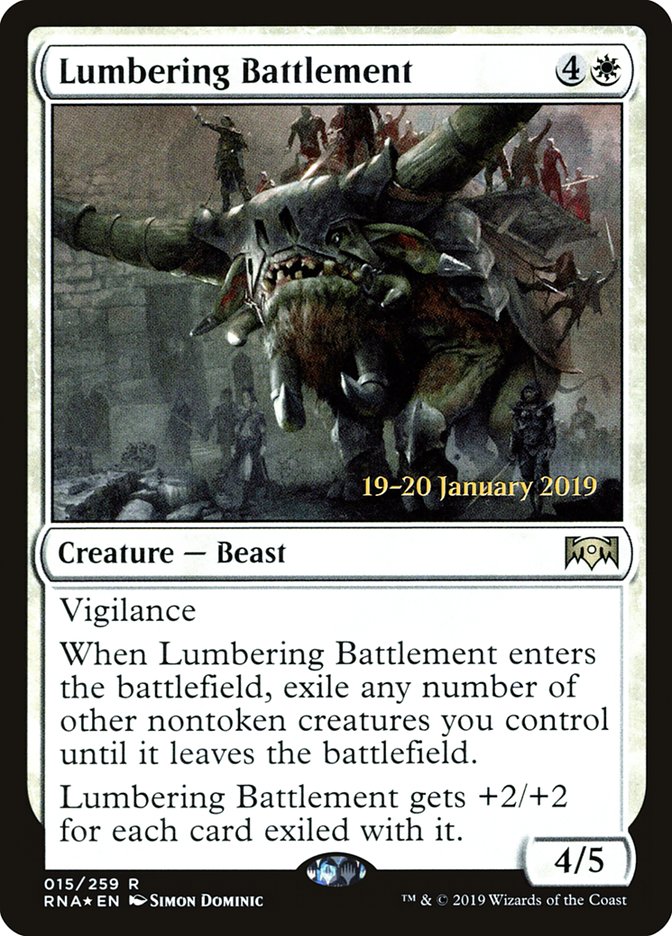 Lumbering Battlement [Ravnica Allegiance Prerelease Promos] - The Mythic Store | 24h Order Processing