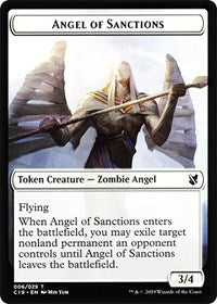 Angel of Sanctions // Horror Double-Sided Token [Commander 2019 Tokens] - The Mythic Store | 24h Order Processing