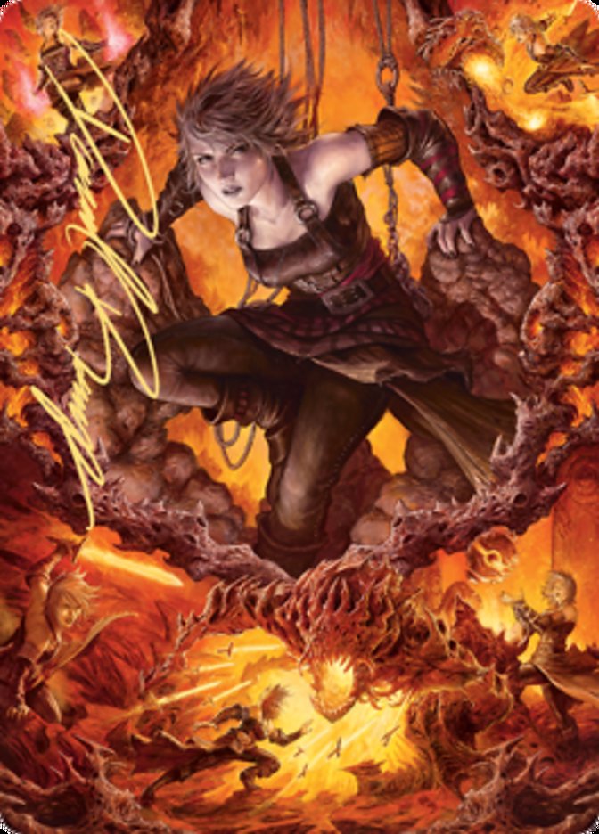 Nahiri, Heir of the Ancients 2 Art Card (Gold-Stamped Signature) [Zendikar Rising Art Series] - The Mythic Store | 24h Order Processing