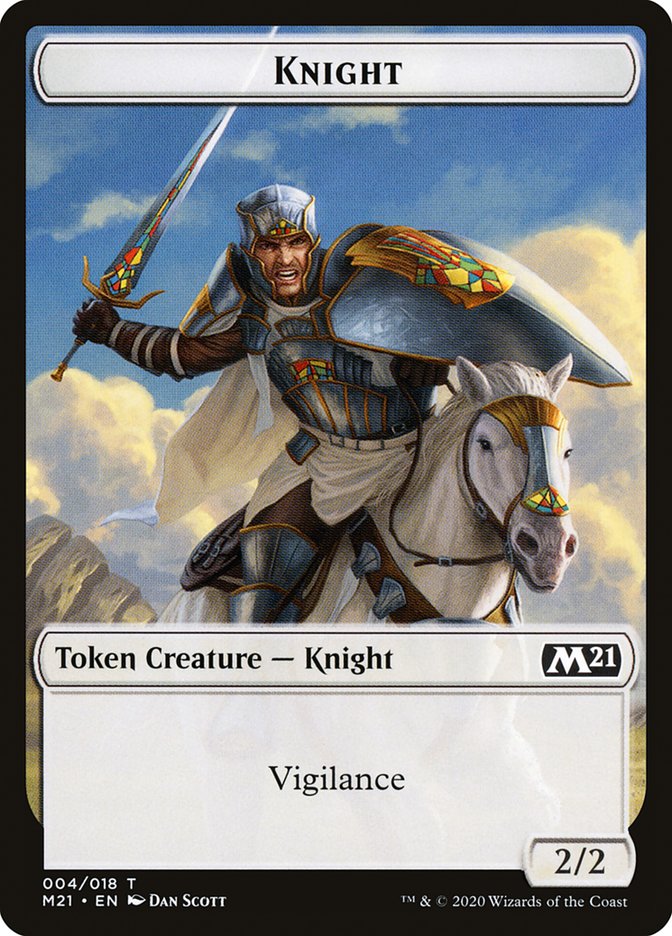 Beast // Knight Double-Sided Token [Core Set 2021 Tokens] - The Mythic Store | 24h Order Processing