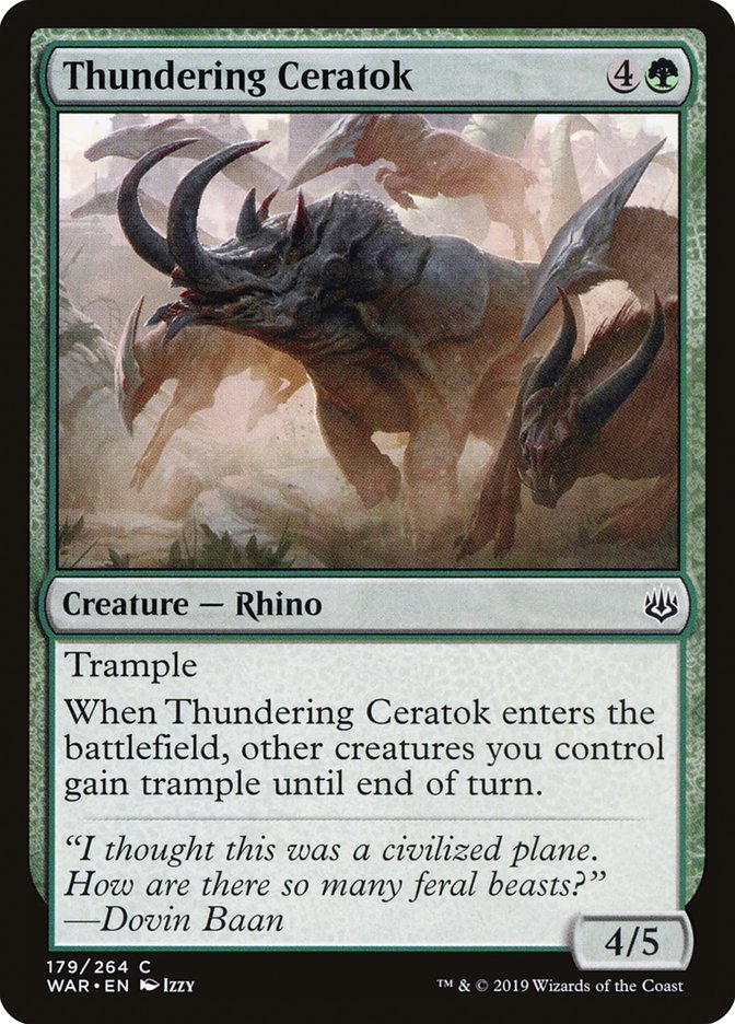 Thundering Ceratok [War of the Spark] - The Mythic Store | 24h Order Processing