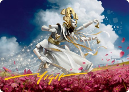 Myojin of Blooming Dawn Art Card (Gold-Stamped Signature) [Kamigawa: Neon Dynasty Art Series] - The Mythic Store | 24h Order Processing