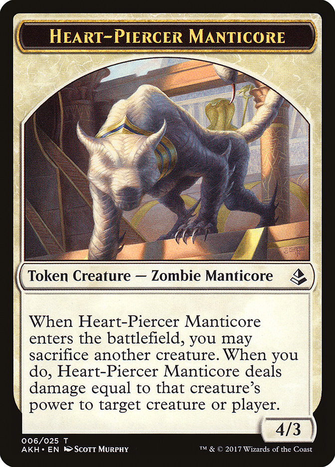 Heart-Piercer Manticore Token [Amonkhet Tokens] - The Mythic Store | 24h Order Processing