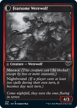 Fearful Villager // Fearsome Werewolf [Innistrad: Double Feature] - The Mythic Store | 24h Order Processing