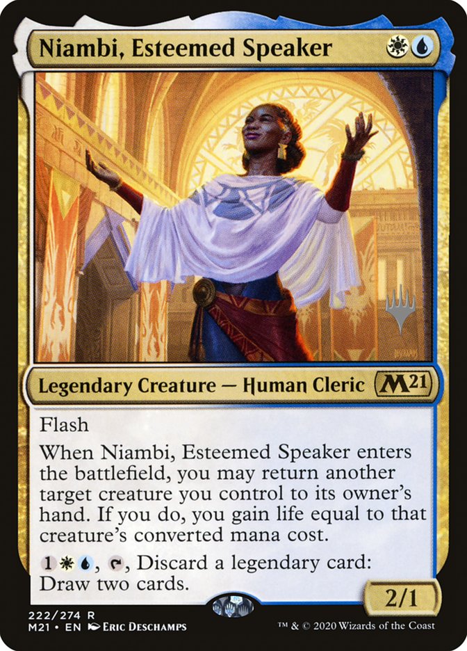 Niambi, Esteemed Speaker (Promo Pack) [Core Set 2021 Promos] - The Mythic Store | 24h Order Processing