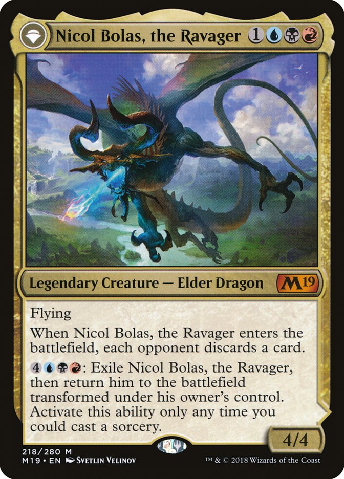 Nicol Bolas, the Ravager // Nicol Bolas, the Arisen [Core Set 2019] - The Mythic Store | 24h Order Processing