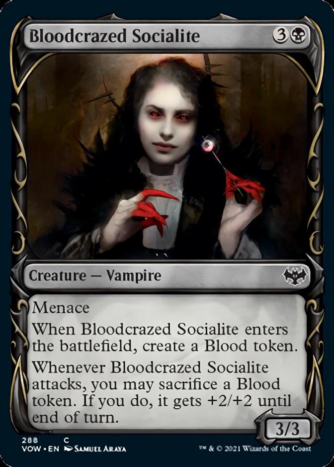 Bloodcrazed Socialite (Showcase Fang Frame) [Innistrad: Crimson Vow] - The Mythic Store | 24h Order Processing