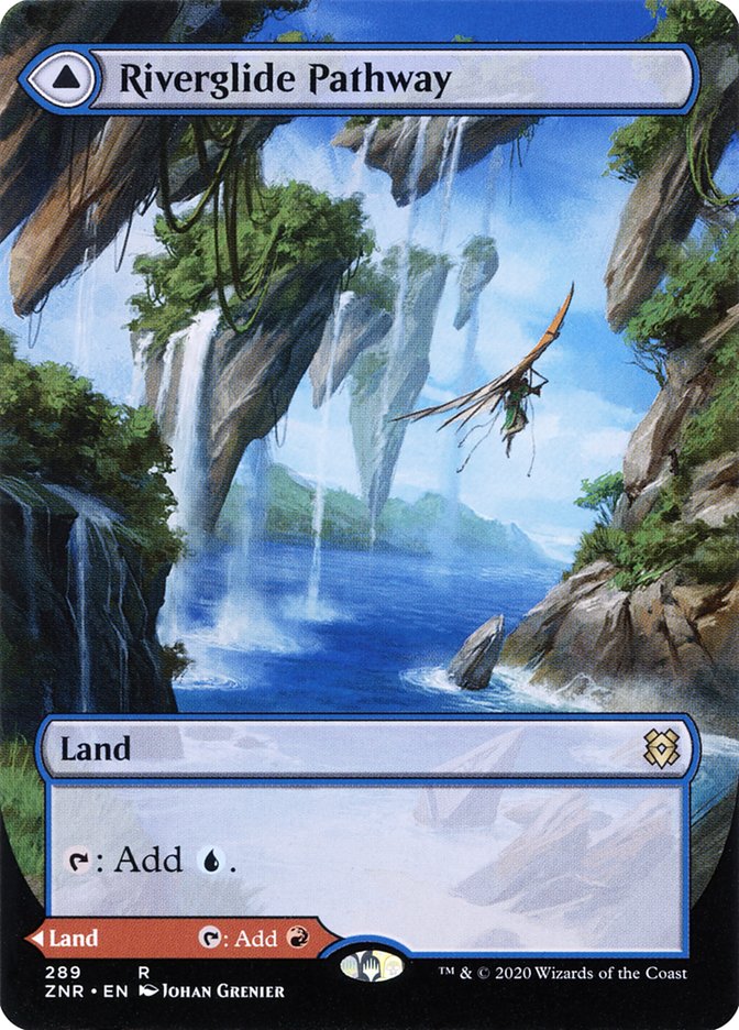 Riverglide Pathway // Lavaglide Pathway (Borderless Alternate Art) [Zendikar Rising] - The Mythic Store | 24h Order Processing