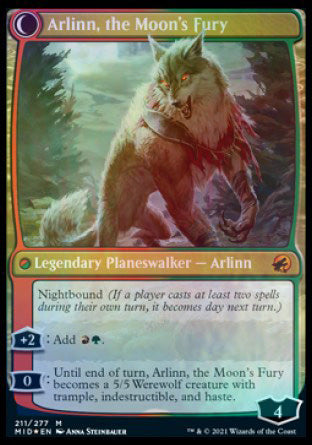 Arlinn, the Pack's Hope // Arlinn, the Moon's Fury [Innistrad: Midnight Hunt Prerelease Promos] - The Mythic Store | 24h Order Processing