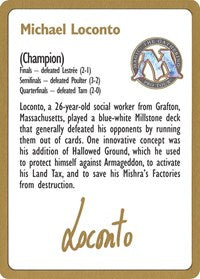 1996 Michael Loconto Biography Card [World Championship Decks] - The Mythic Store | 24h Order Processing