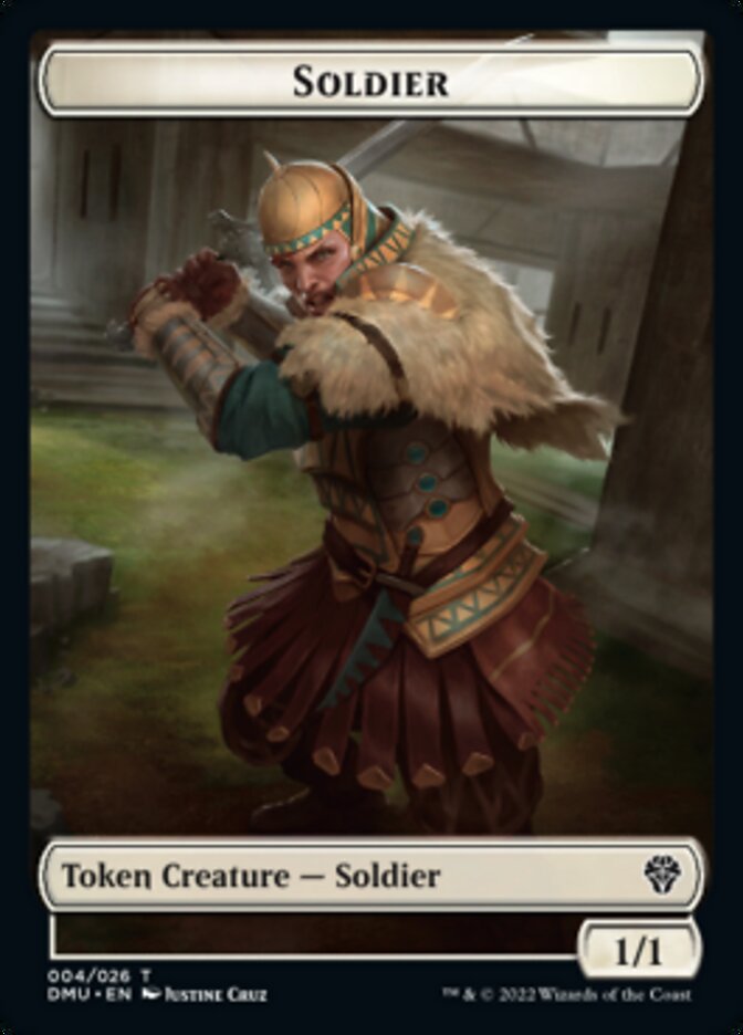 Soldier // Elemental Double-Sided Token [Dominaria United Tokens] - The Mythic Store | 24h Order Processing