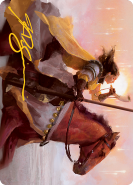 Sunrise Cavalier Art Card (Gold-Stamped Signature) [Innistrad: Midnight Hunt Art Series] - The Mythic Store | 24h Order Processing