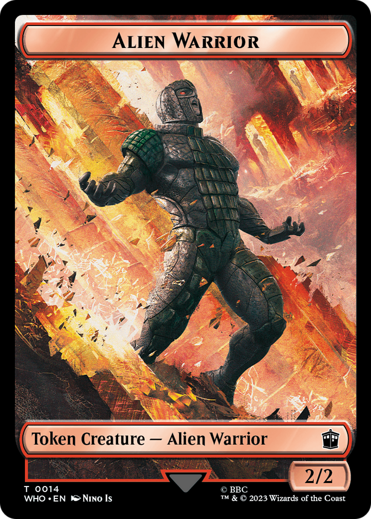 Alien Rhino // Alien Warrior Double-Sided Token [Doctor Who Tokens] - The Mythic Store | 24h Order Processing