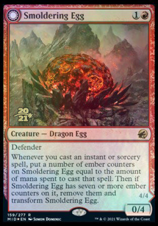 Smoldering Egg // Ashmouth Dragon [Innistrad: Midnight Hunt Prerelease Promos] - The Mythic Store | 24h Order Processing