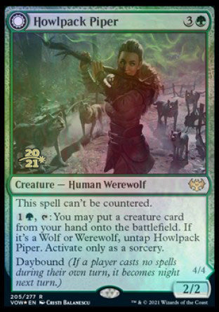 Howlpack Piper // Wildsong Howler [Innistrad: Crimson Vow Prerelease Promos] - The Mythic Store | 24h Order Processing