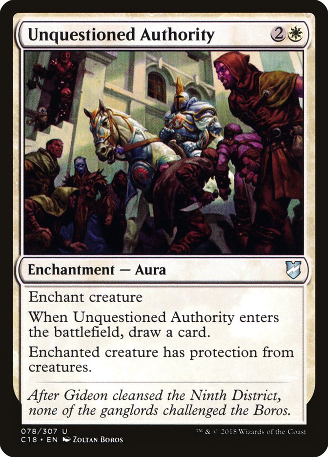 Unquestioned Authority [Commander 2018] - The Mythic Store | 24h Order Processing