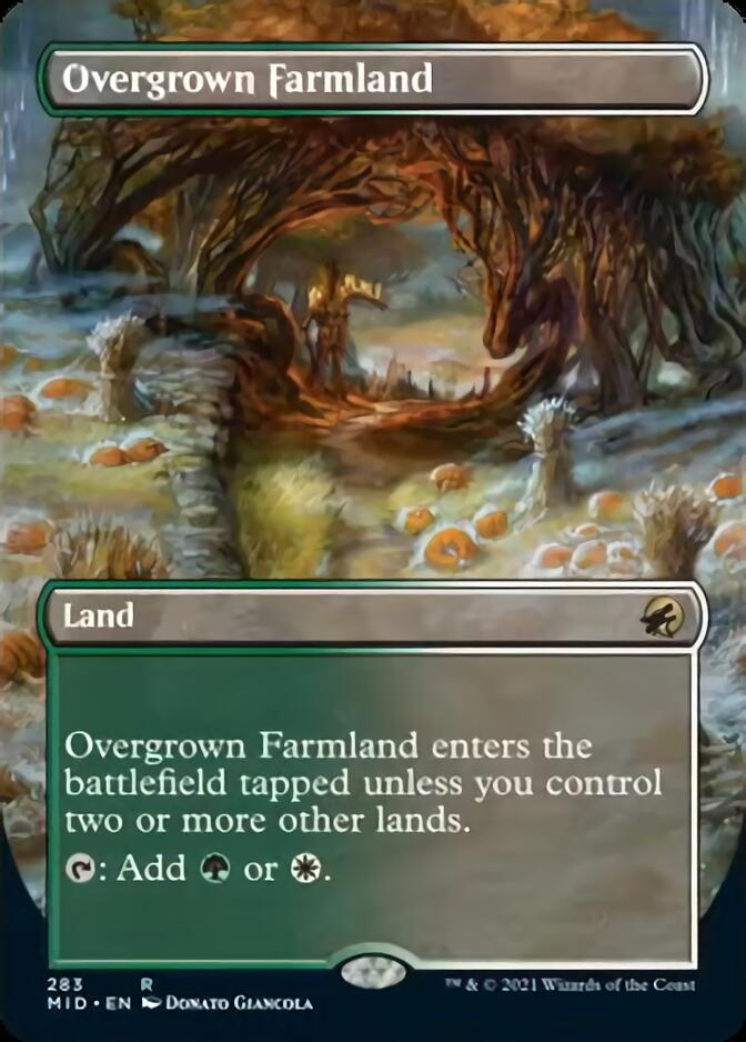 Overgrown Farmland (Borderless Alternate Art) [Innistrad: Midnight Hunt] - The Mythic Store | 24h Order Processing